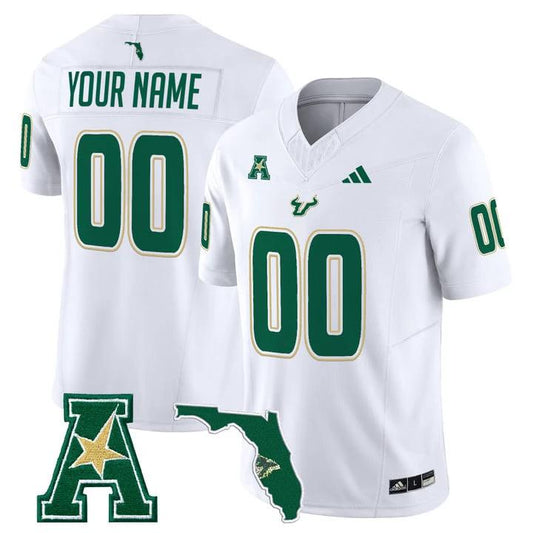Custom South Florida Bulls Jersey 2025 Vapor Limited Stitched White by My Store NCAA Football Jerseys