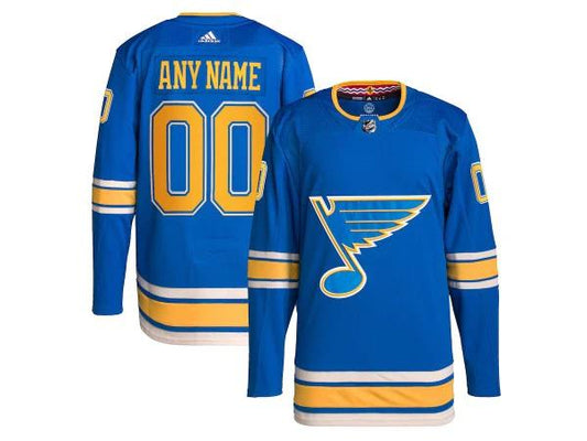 Custom St. Louis Blues Blue Alternate Jersey by Hockey David