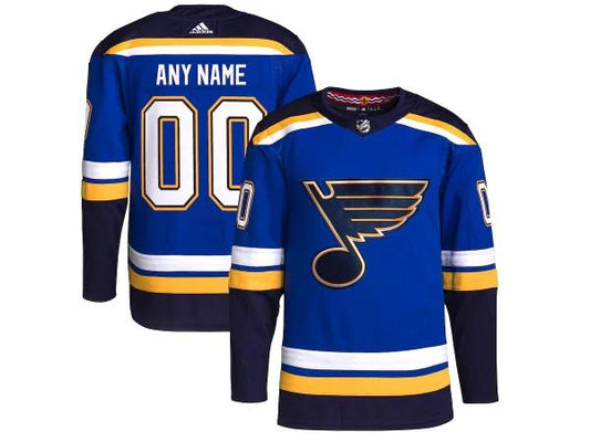Custom St. Louis Blues Blue Home Jersey by Hockey David
