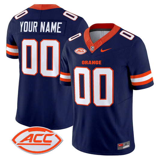 Custom Syracuse Orange Jersey 2025 Name, Number Vapor Stitched Navy by NCAA Football Jersey