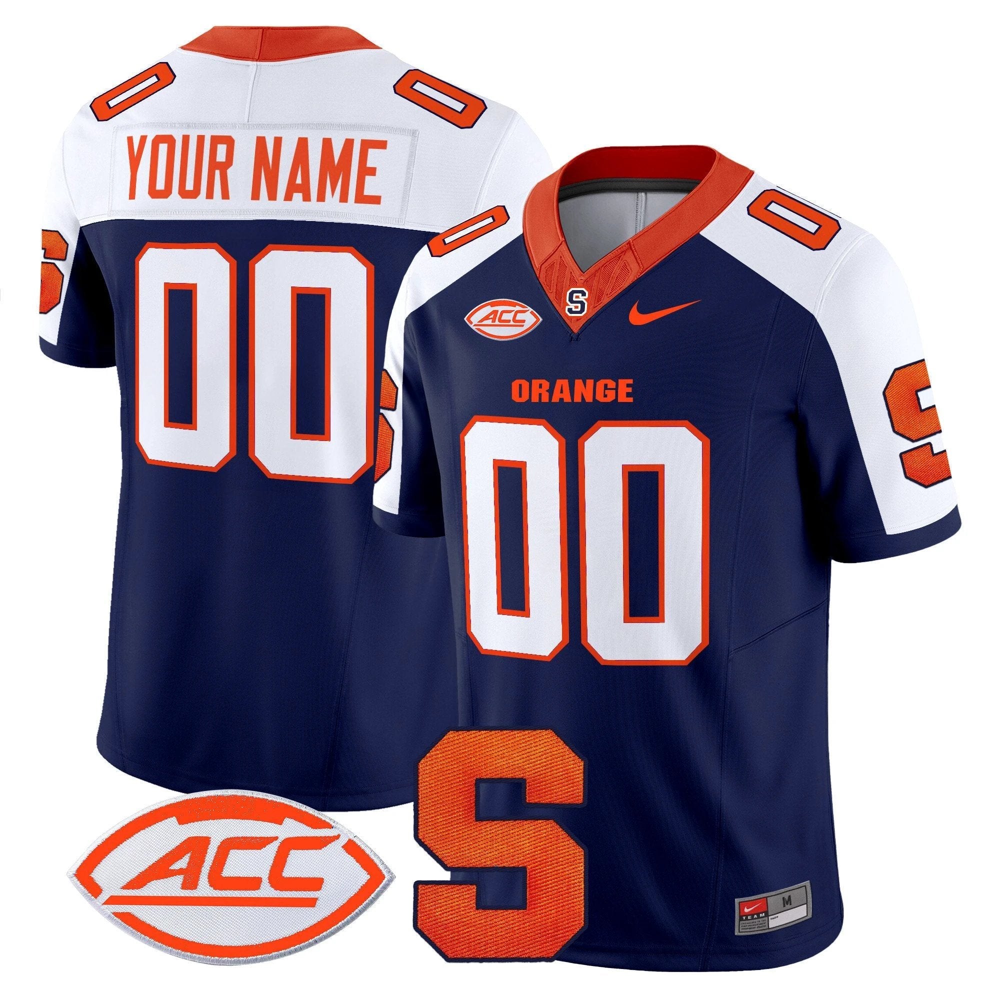 Custom Syracuse Orange Jersey 2025 Name, Number Vapor Stitched Navy Alternate by NCAA Football Jersey