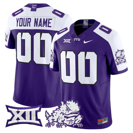 Custom TCU Horned Frogs Jersey Name, Number 2025 Vapor Limited Stitched Black by My Store NCAA Football Jerseys