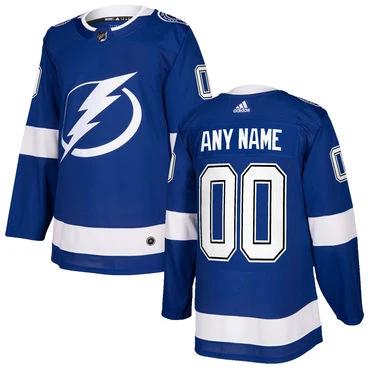 Custom Tampa Bay Lightning Blue Stitched NHL Hockey Jersey by Hockey David