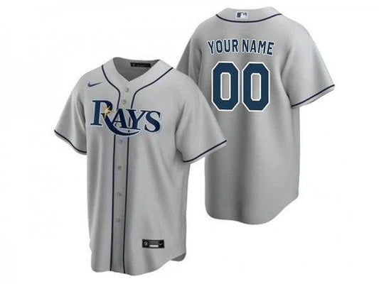 Custom Tampa Bay Rays Cool Base Jersey Gray by My Store