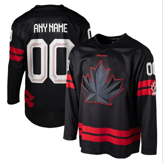 Custom Team Canada Hockey Jersey 2026 Stitched Name Number Personalized Black by Hockey David