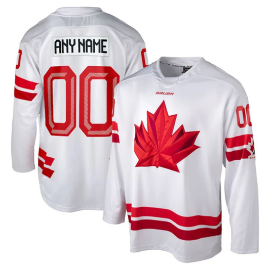 Custom Team Canada Hockey Jersey 2026 Stitched Name Number Personalized White by Hockey David
