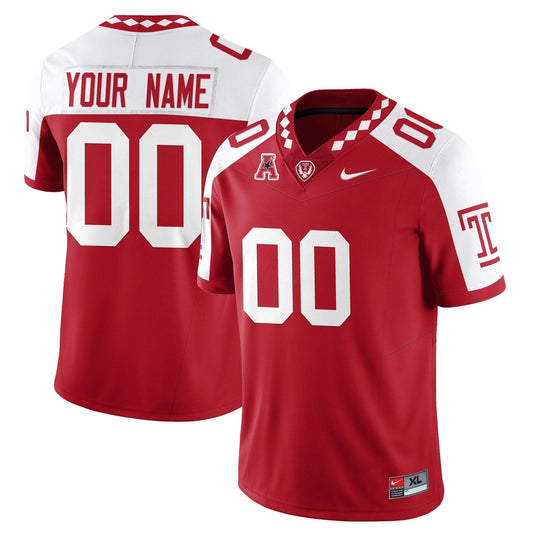 Custom Temple Jersey Name, Number Football 2025 Vapor Limited Stitched Alternate by NCAA Football Jersey