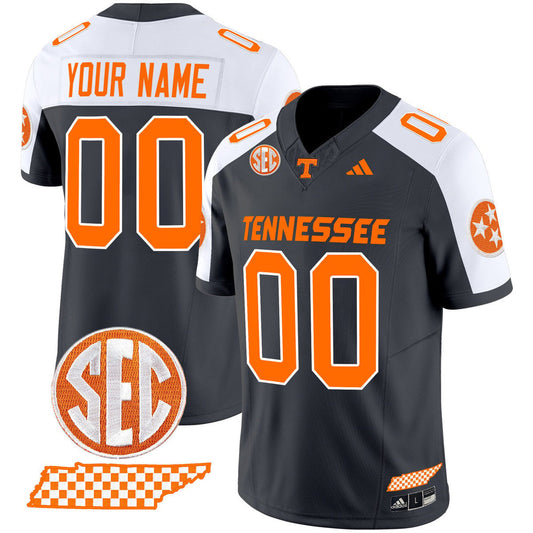 Custom Tennessee Vols Jersey Rebrand 2026 Checkerboard Stitched Grey Alter by My Store NCAA Football Jerseys