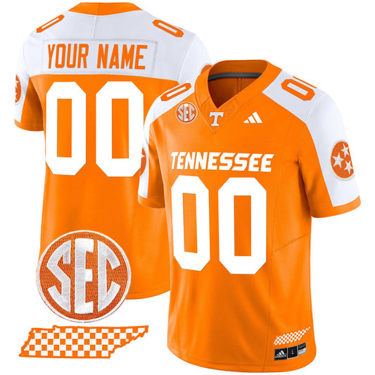 Custom Tennessee Vols Jersey Rebrand 2026 Checkerboard Stitched Orange Alter by My Store NCAA Football Jerseys