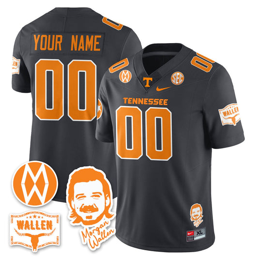 Custom Tennessee Vols Jersey Name, Number Morgan Wallen 2025 Stitched Gray by My Store