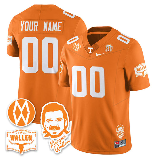 Custom Tennessee Vols Jersey Name, Number Morgan Wallen 2025 Stitched Orange by My Store