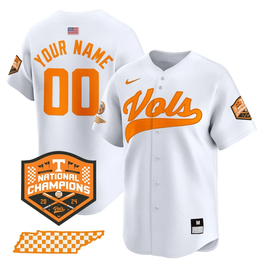 Custom Tennessee Volunteers Jersey 2024 Champions Premier Stitched White by My Store