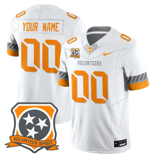 Custom Tennessee Volunteers Jersey Name, Number 2025 Spirit Stitched White by NCAA Football Jersey