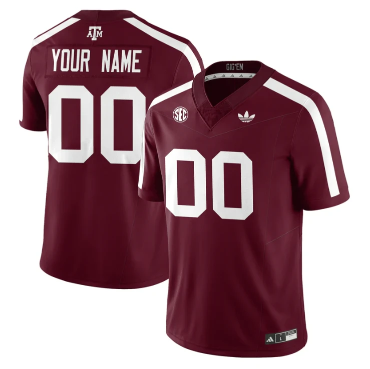 Custom Texas A&M Aggies Football Jersey 1975 Throwback Stitched by My Store NCAA Football Jerseys