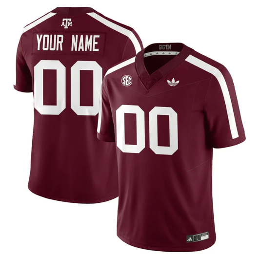 Custom Texas A&M Aggies Football Jersey 1975 Throwback Stitched by My Store NCAA Football Jerseys