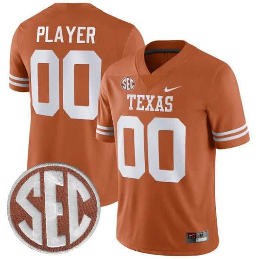 Custom Texas Longhorns Jersey Name and Number College Football Orange Home Game – All Stitched by My Store
