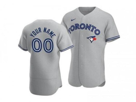 Custom Toronto Blue Jays Flex Base Jersey - Gray by My Store