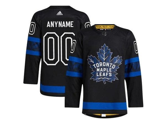 Custom Toronto Maple Leafs Black Alternate Reversible Jersey by Hockey David