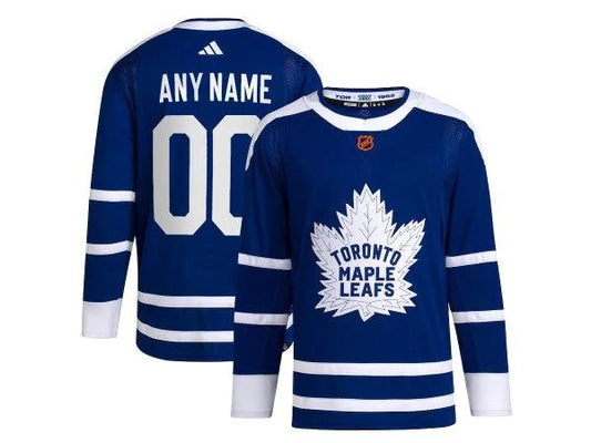 Custom Toronto Maple Leafs Blue Reverse Retro 2.0 Jersey by Hockey David