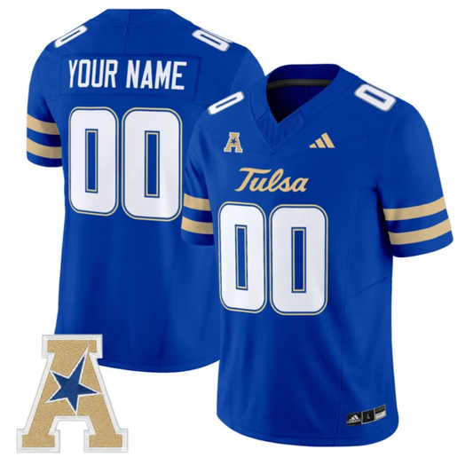 Custom Tulsa Golden Hurricane Jersey 2025 Vapor Limited Stitched Royal by My Store NCAA Football Jerseys