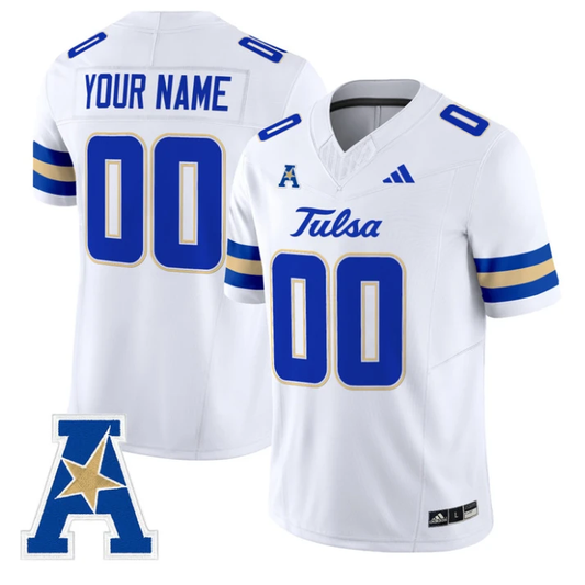 Custom Tulsa Golden Hurricane Jersey 2025 Vapor Limited Stitched White by My Store NCAA Football Jerseys