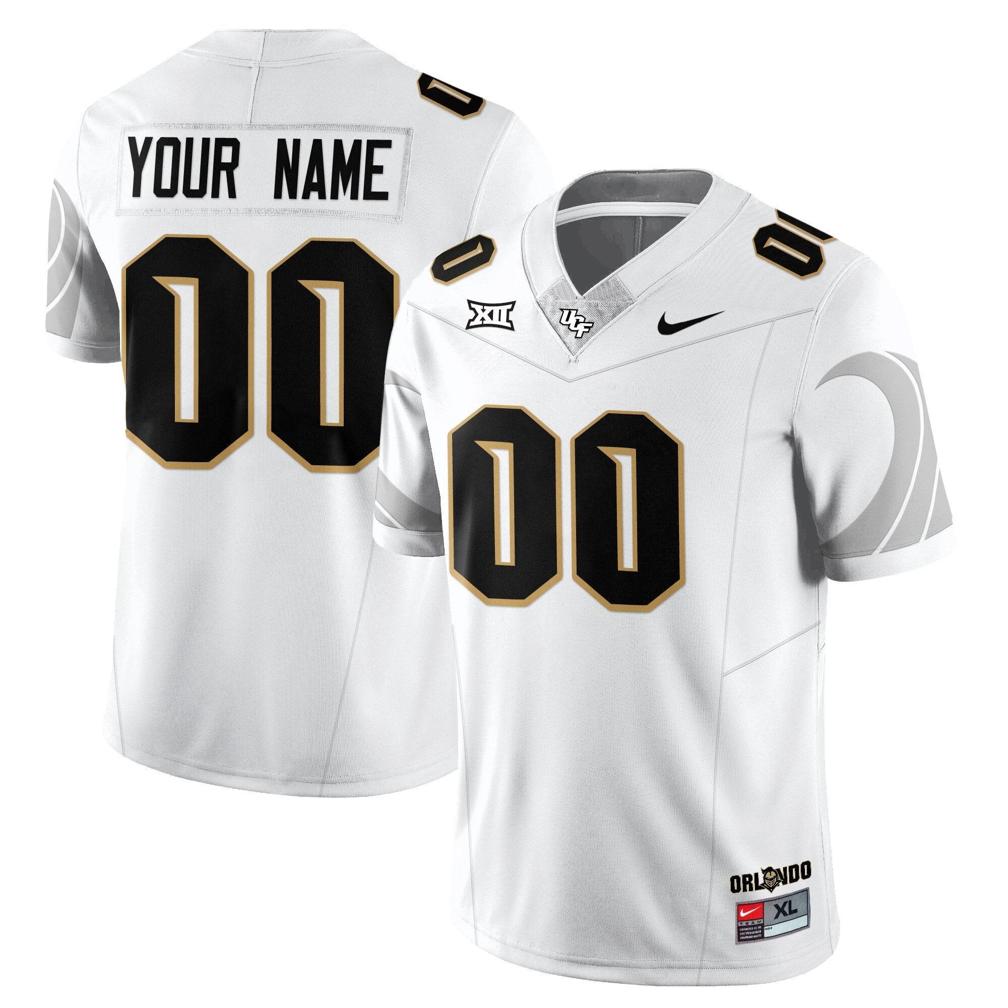 Custom UCF Jersey Name, Number Football 2025 Core Uniforms Stitched White by My Store