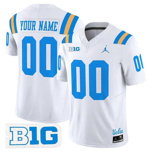 Custom UCLA Bruins Jersey Name, Number 2025 Vapor Limited Stitched White by NCAA Football Jersey