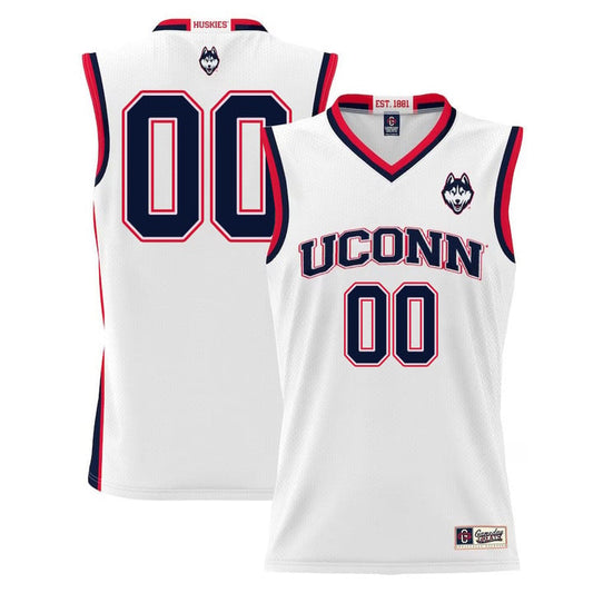 Custom UConn Huskies College Basketball Name and Number White by My store basketball