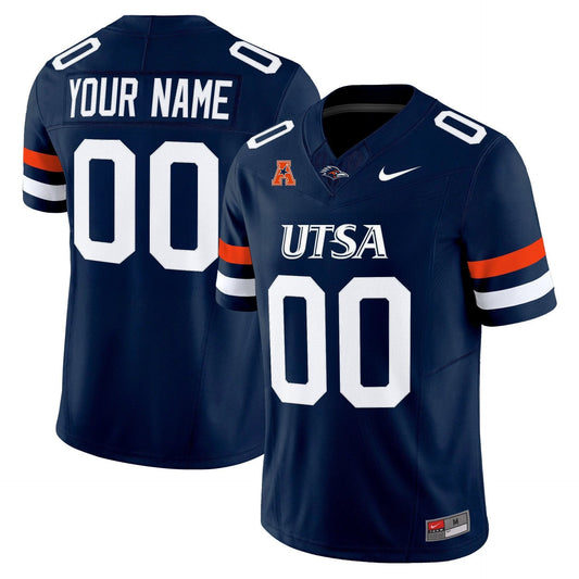 Custom UTSA Roadrunners Jersey Name, Number 2025 Vapor Limited Stitched Navy by My Store