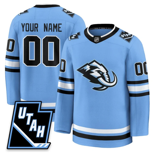 Custom Utah Hockey Jersey Mammoth 2025 Limited All Stitched Blue by Hockey David