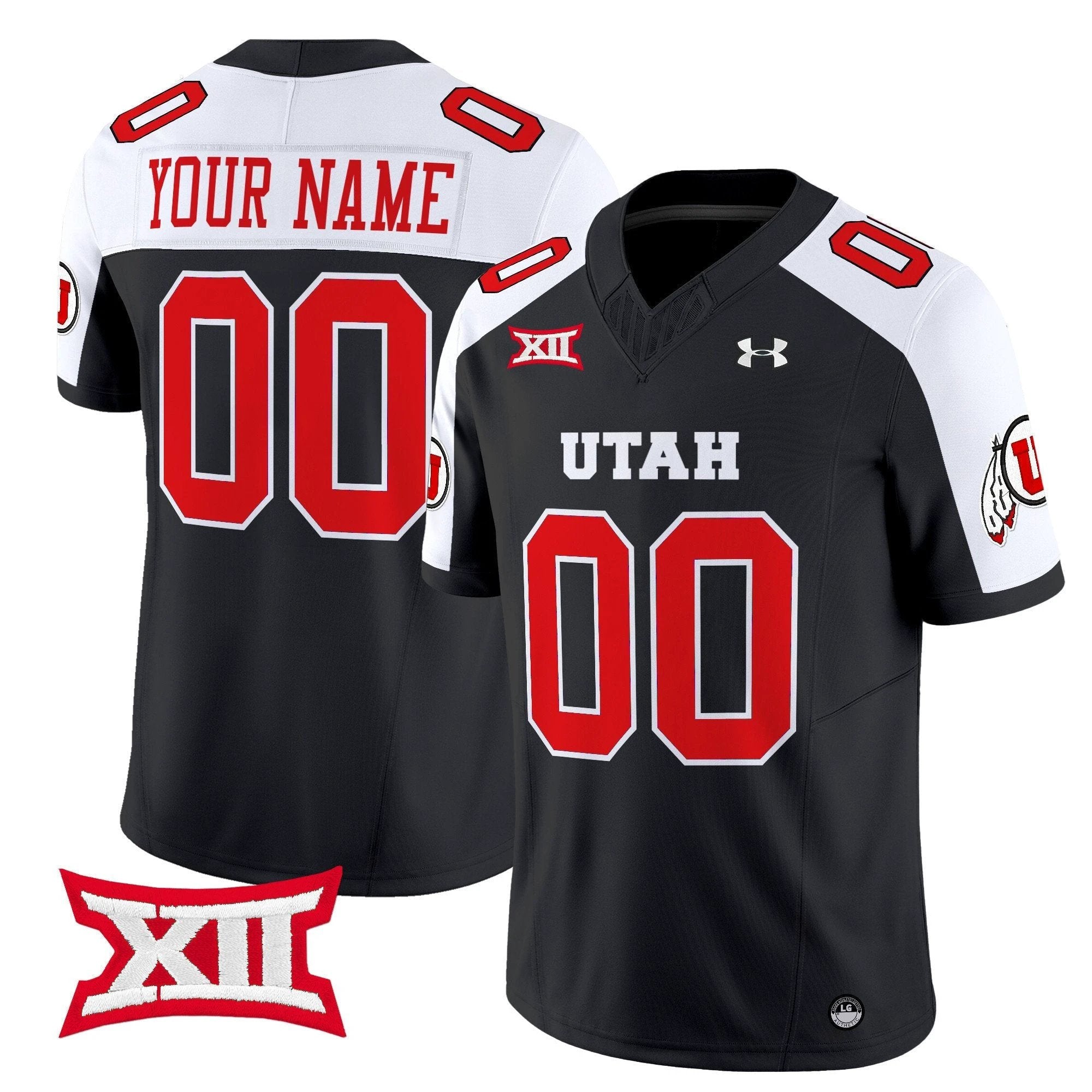 Custom Utah Utes Jersey Name, Number 2025 Vapor Limited Stitched Black Alternate by NCAA Football Jersey