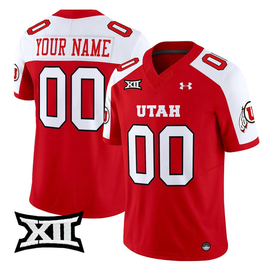 Custom Utah Utes Jersey Name, Number 2025 Vapor Limited Stitched Red Alternate by NCAA Football Jersey