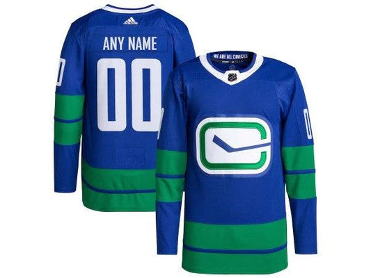 Custom Vancouver Canucks Blue Alternate Jersey by Hockey David