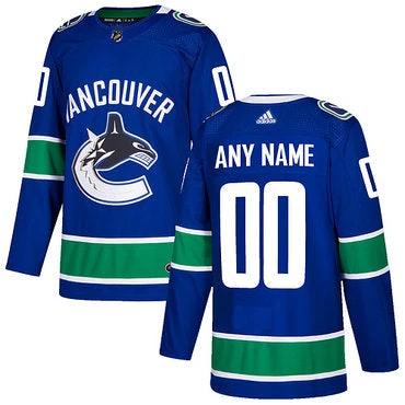 Custom Vancouver Canucks Blue Home Stitched NHL Jersey by Hockey David