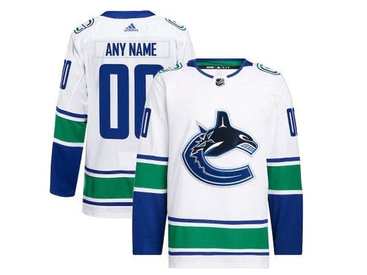 Custom Vancouver Canucks White Away Jersey by Hockey David