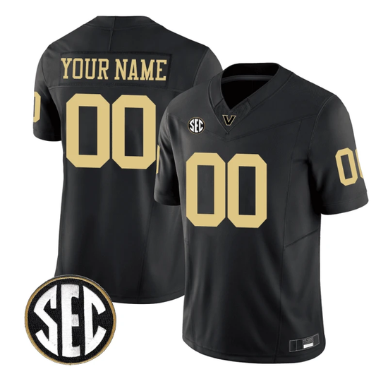 Custom Vanderbilt Commodores Jersey Name and Number College Football Stitched Black by My Store