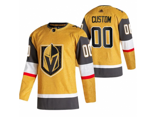 Custom Vegas Golden Knights Gold Alternate Jersey by Hockey David