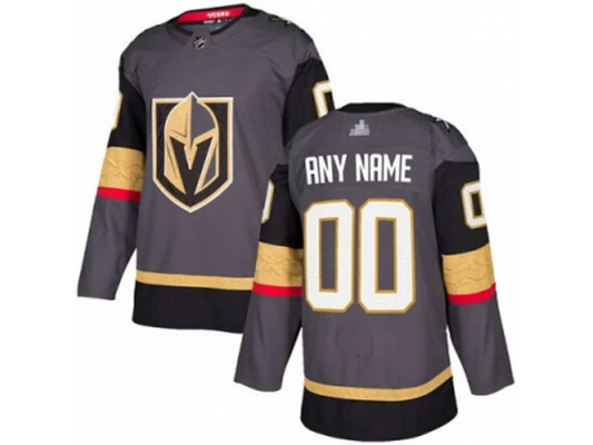 Custom Vegas Golden Knights Grey Home Jersey by Hockey David