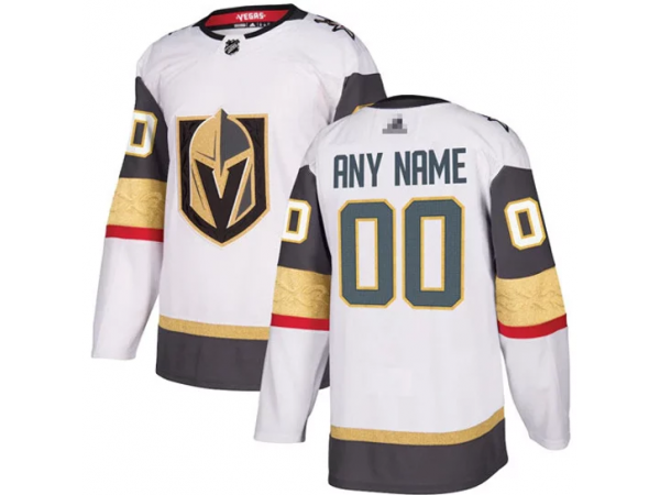 Custom Vegas Golden Knights White Away Jersey by Hockey David