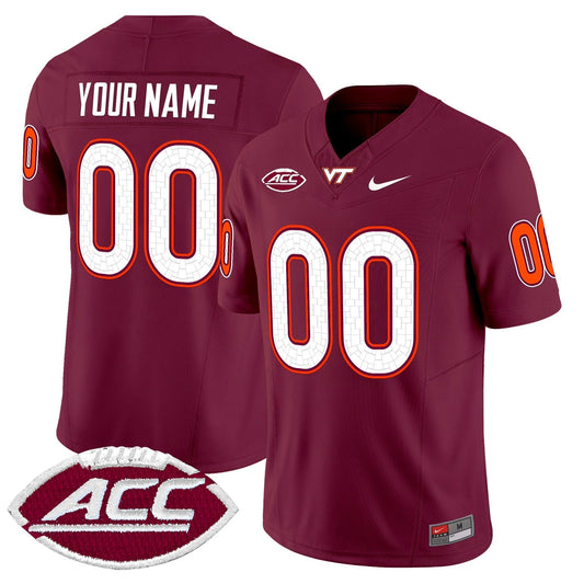 Custom Virginia Tech Hokies Jersey 2025 Limited Stitched Maroon by NCAA Football Jersey