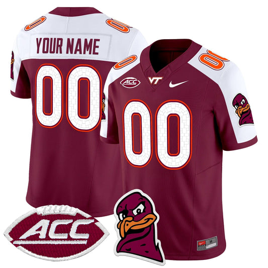 Custom Virginia Tech Hokies Jersey 2025 Limited Stitched Maroon Alternate by NCAA Football Jersey
