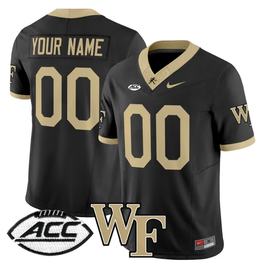 Custom Wake Forest Demon Deacons Jersey 2024 Limited Stitched Black by NCAA Football Jersey