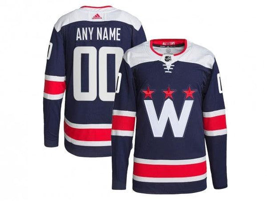 Custom Washington Capitals Navy Alternate Jersey by Hockey David