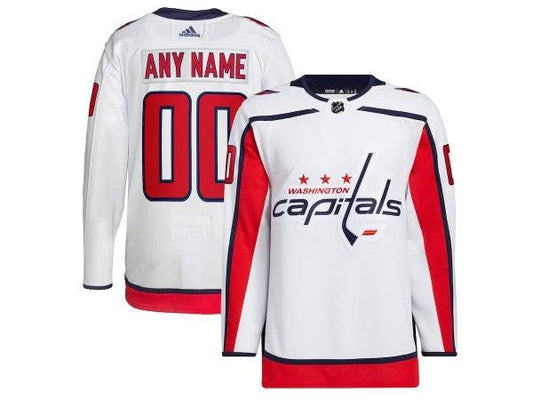 Custom Washington Capitals White Away Jersey by Hockey David