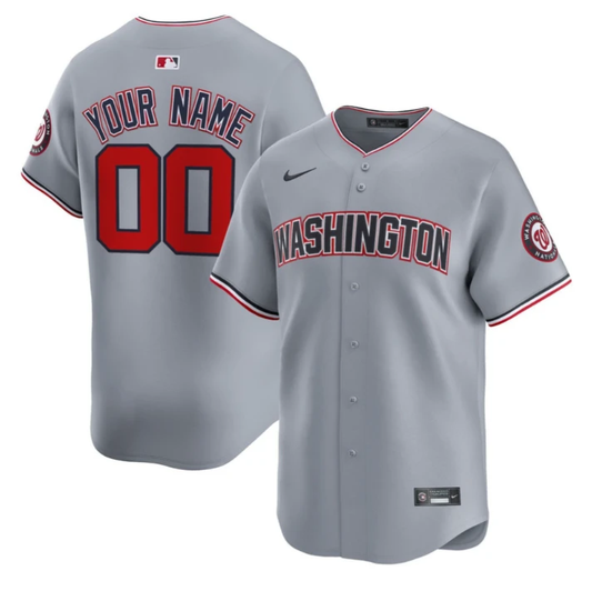 Custom Washington Nationals Jersey Name, Number All Stitched Gray by My Store
