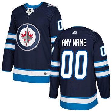 Custom Winnipeg Jets 2017-2018 Hockey Blue Stitched NHL Jersey by Hockey David
