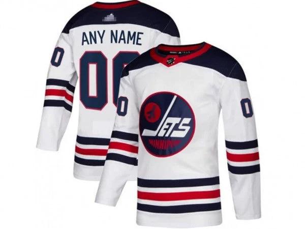 Custom Winnipeg Jets White Classic Jersey by Hockey David