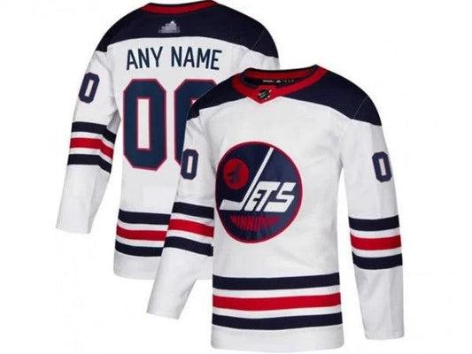 Custom Winnipeg Jets White Classic Jersey by Hockey David