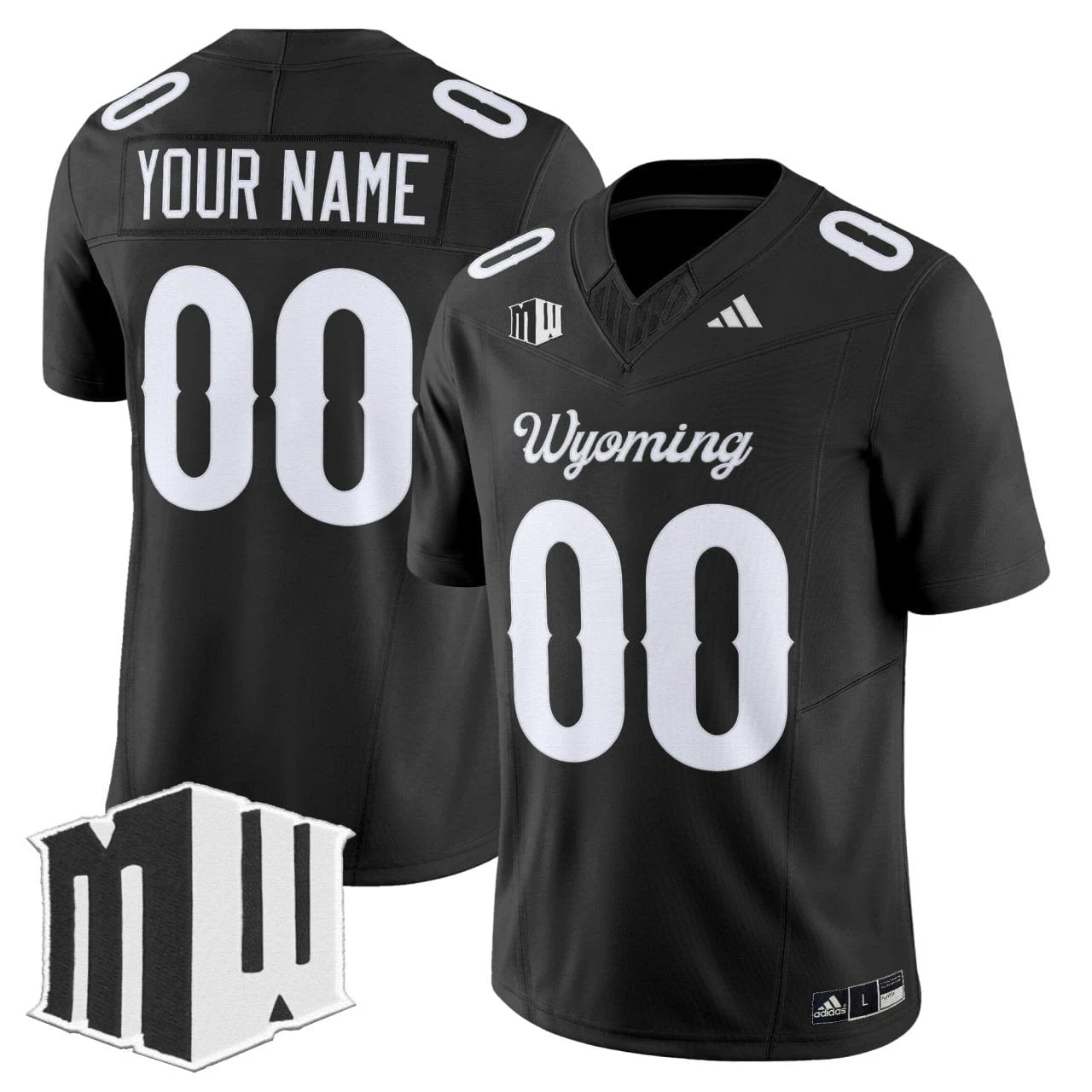 Custom Wyoming Cowboy Jersey Name and Number Black All Stitched by My Store NCAA Football Jerseys