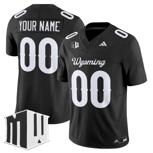 Custom Wyoming Cowboy Jersey Name and Number Black All Stitched by My Store NCAA Football Jerseys